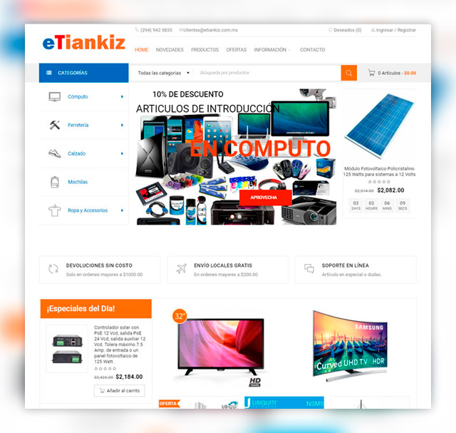 diseño tienda en linea